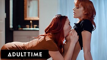 ADULT TIME - Redhead Lesbian Kenna James Seduces Her Newly Single Straight BFF Aidra Fox